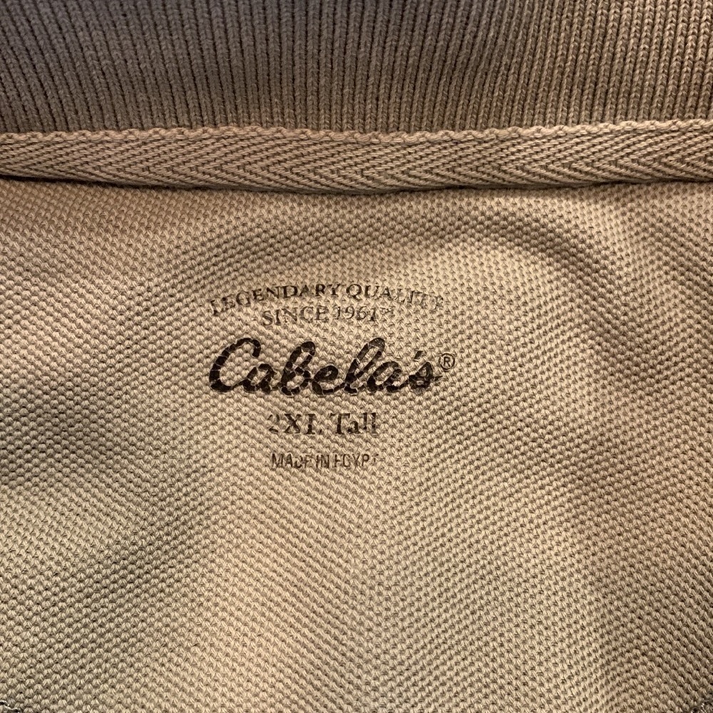 Cabelas mens short sleeve polo 2XL tall substantial fabric rugged outdoor mens - Picture 3 of 8